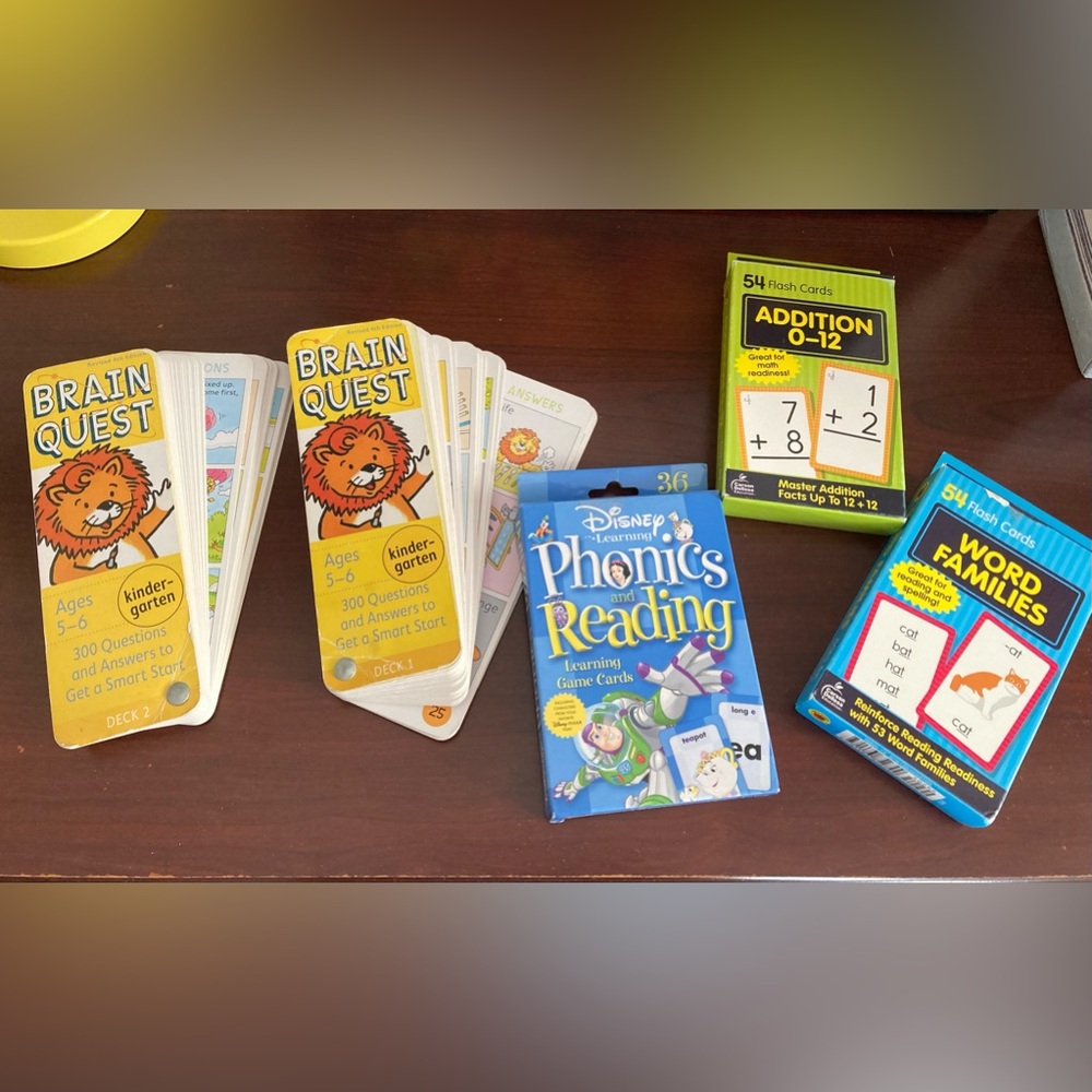Brainquest kindergarten and First Grade flashcards bundle Math Addition Reading